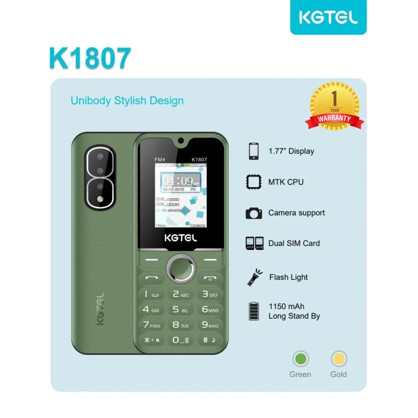 KGTEL K1807 Feature Phone – NEW TAZ MOBILE